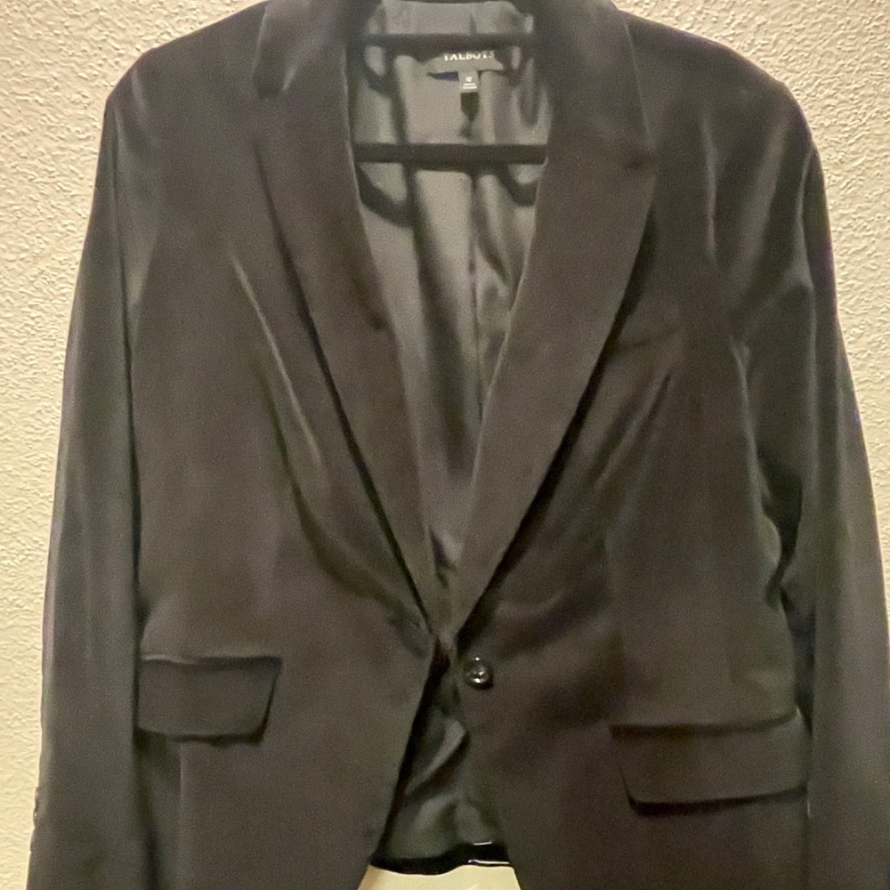 Talbots Velvet black blazer-size 12